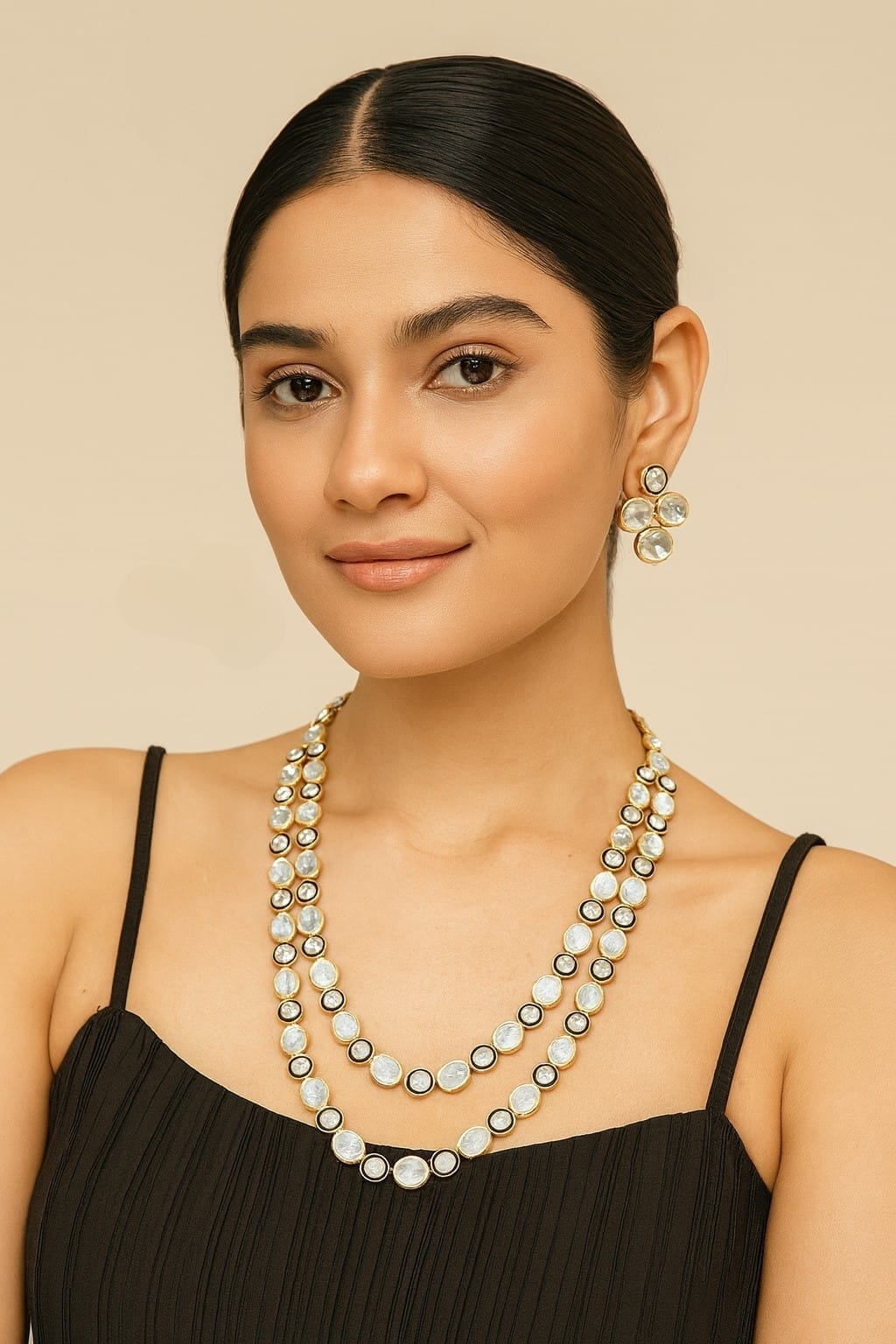 Double Line Enamelling Necklace for woman