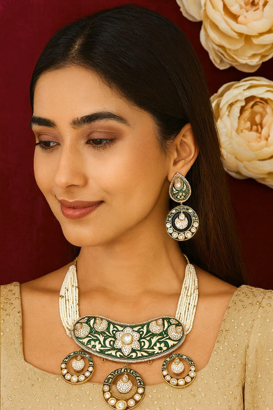 Meenakari Beautiful Kundan Necklace for woman