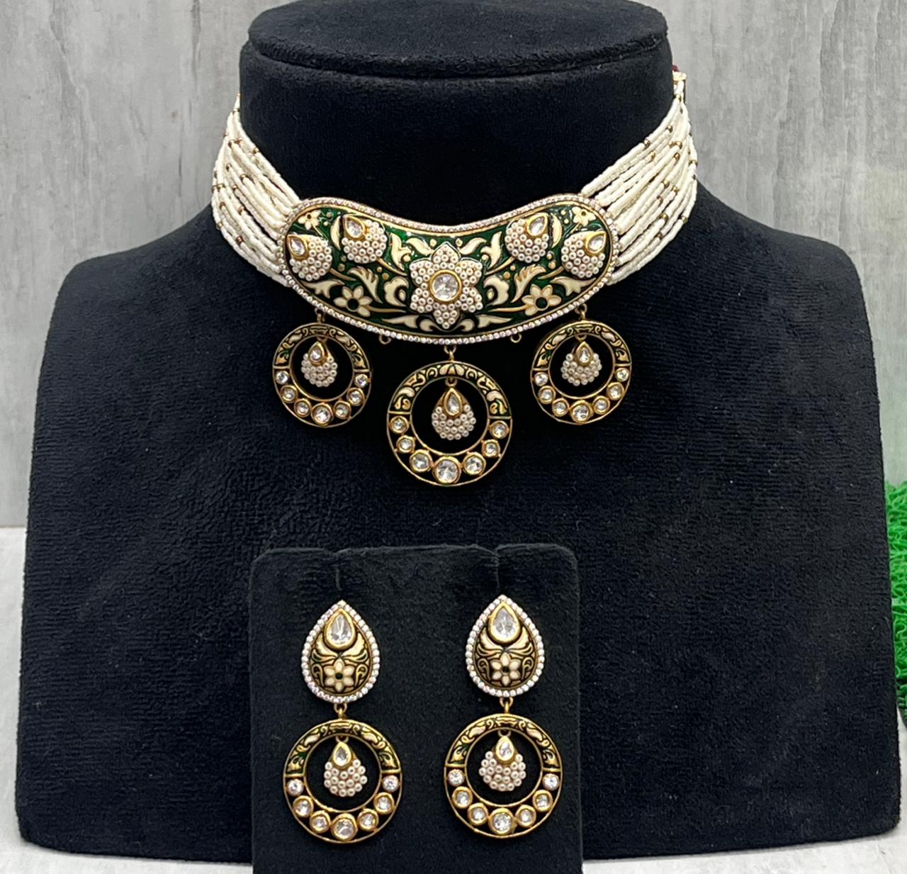 Meenakari Beautiful Kundan Necklace for woman