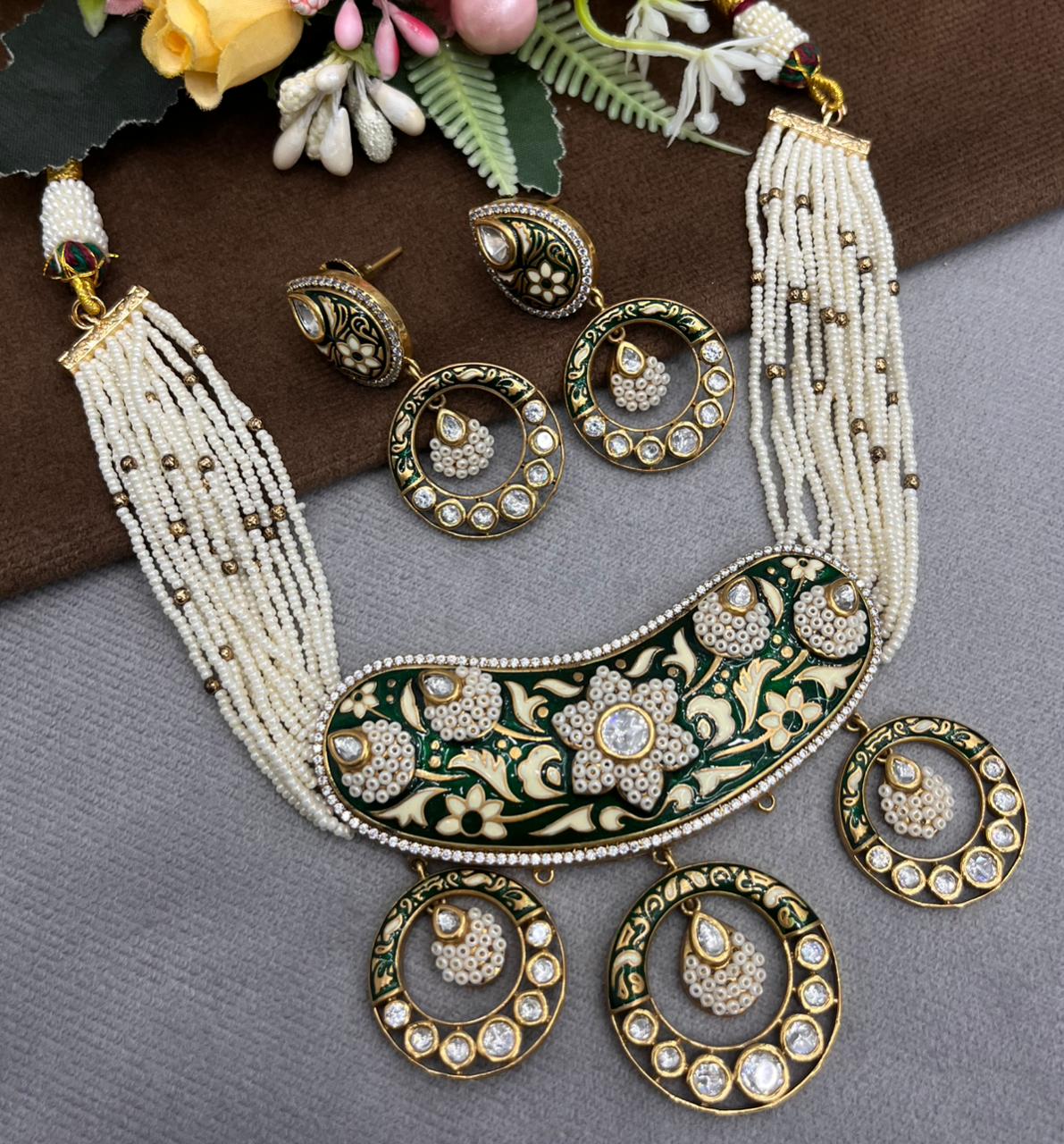 Meenakari Beautiful Kundan Necklace for woman