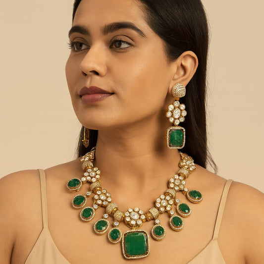 Doublet Stone With Kundan Necklace for woman