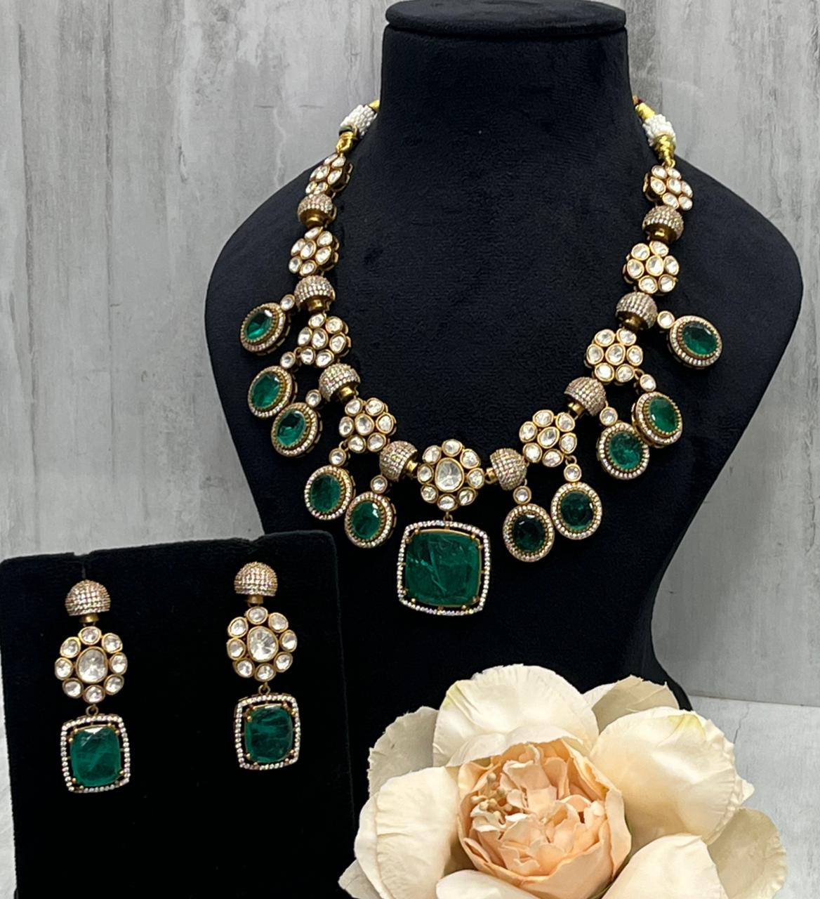 Doublet Stone With Kundan Necklace for woman