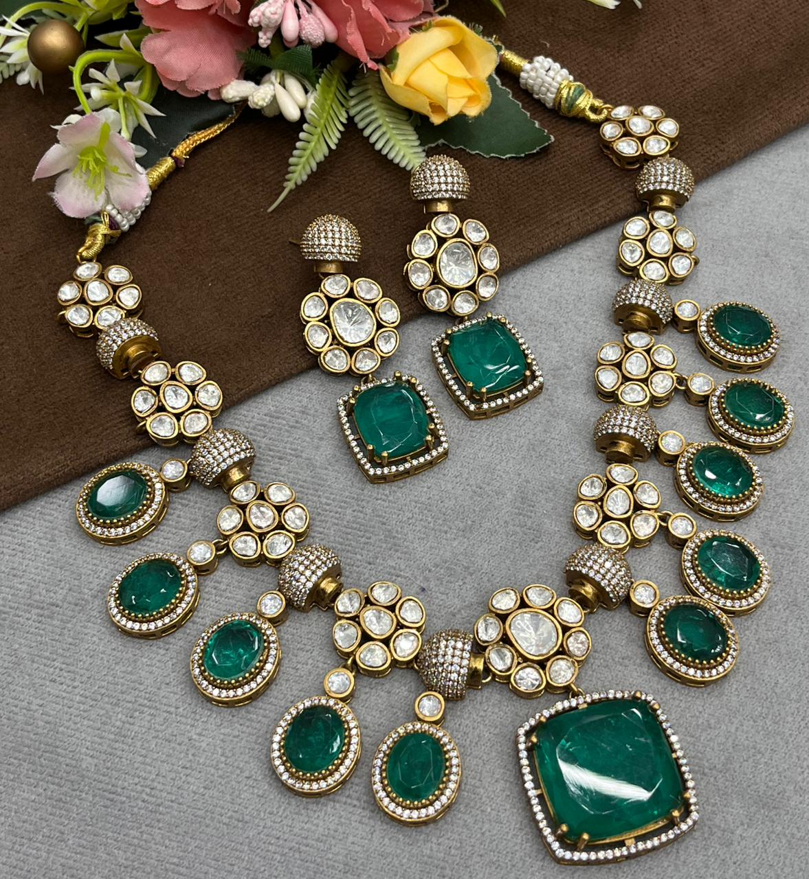 Doublet Stone With Kundan Necklace for woman