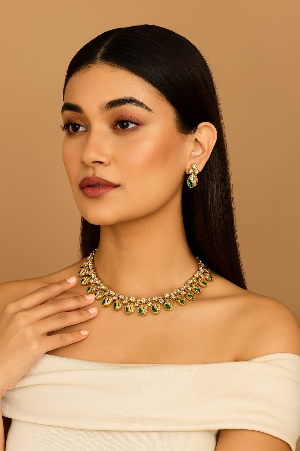 Theva Mossanite Sleek Necklace for woman