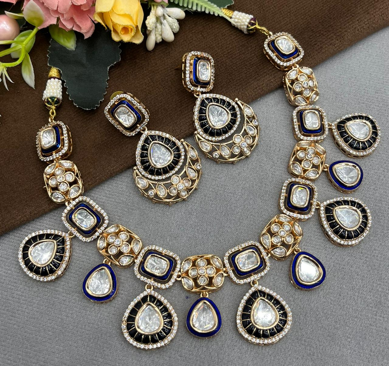 Enameelling Polki Kundan Necklace for woman