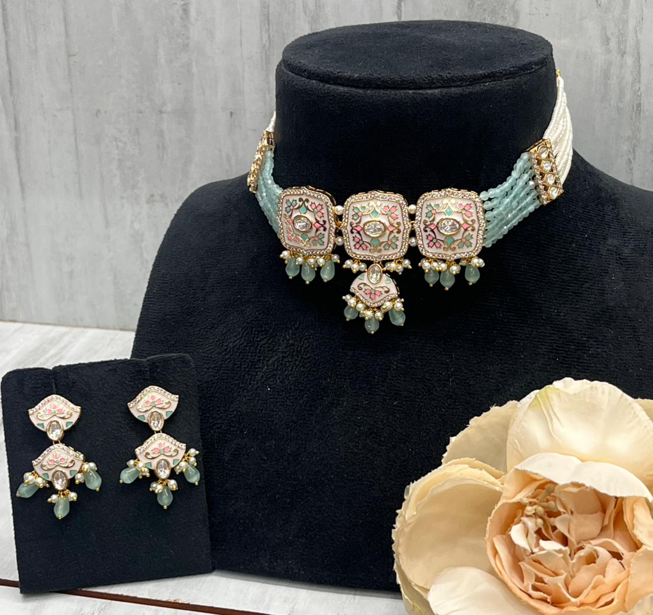 Meenakari Kundan Necklace for woman