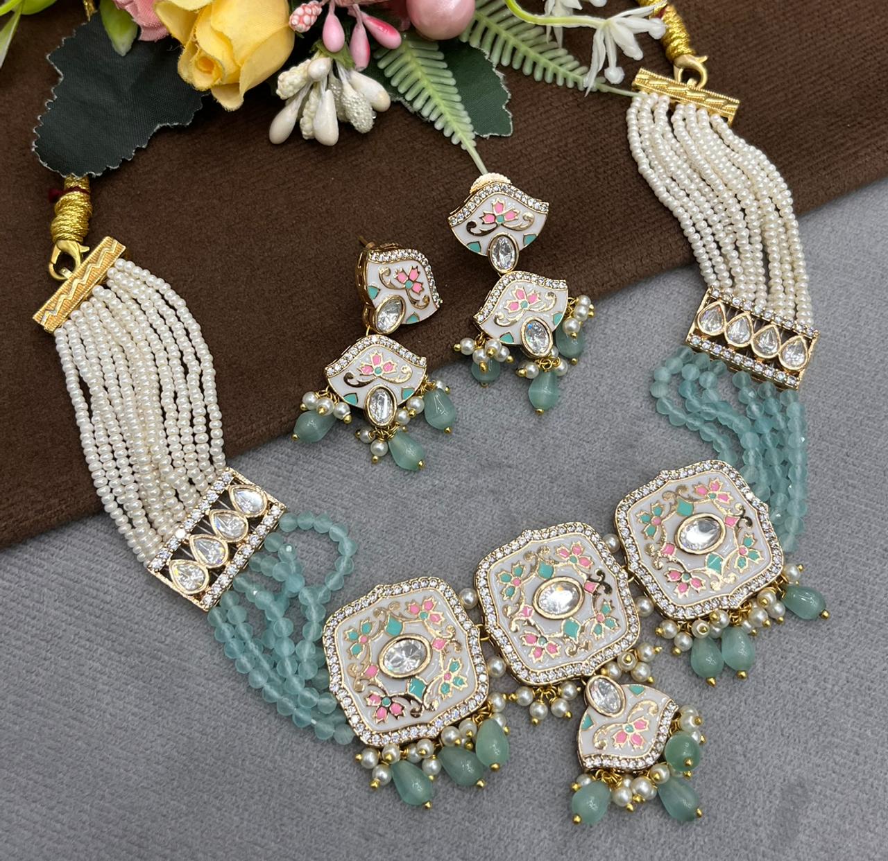 Meenakari Kundan Necklace for woman