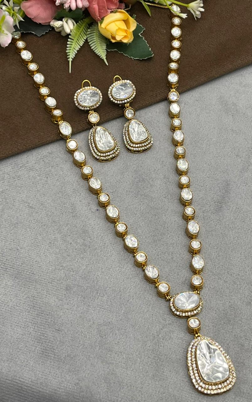 Mosaanite Long Necklace for woman