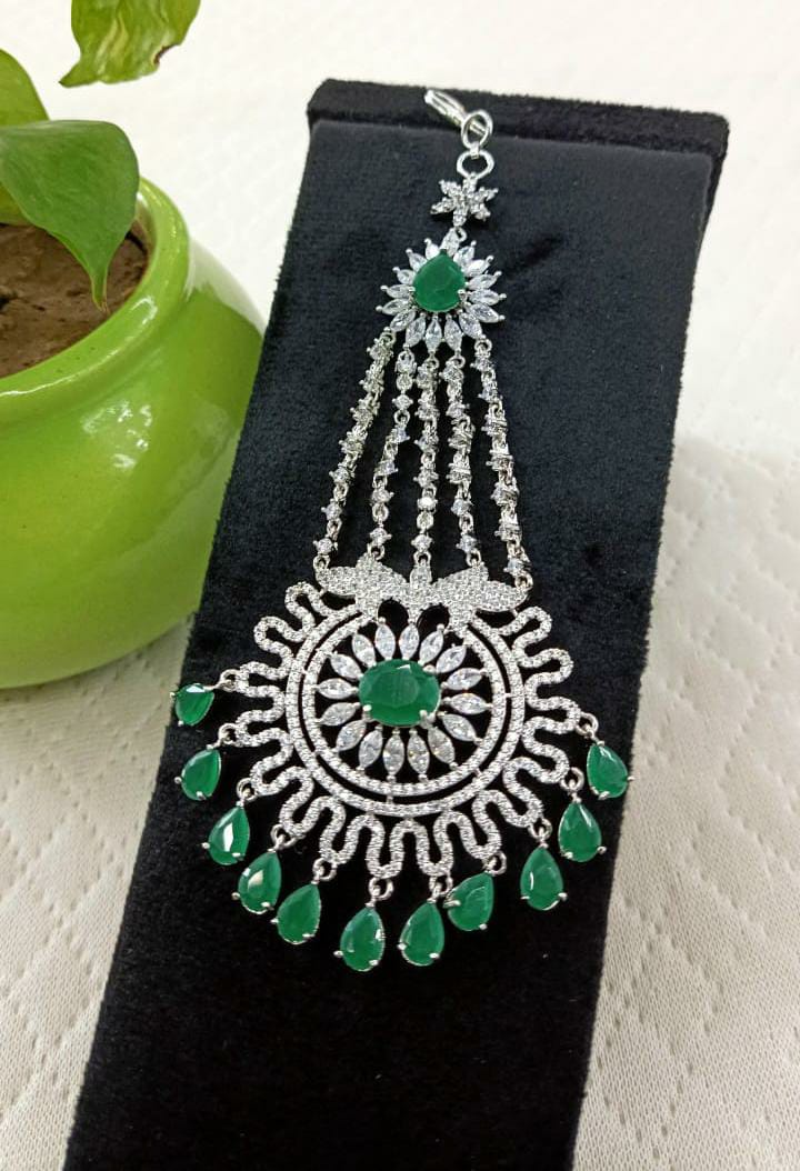 Vanshika Jewels  multani emerald passa  mangtika for women.