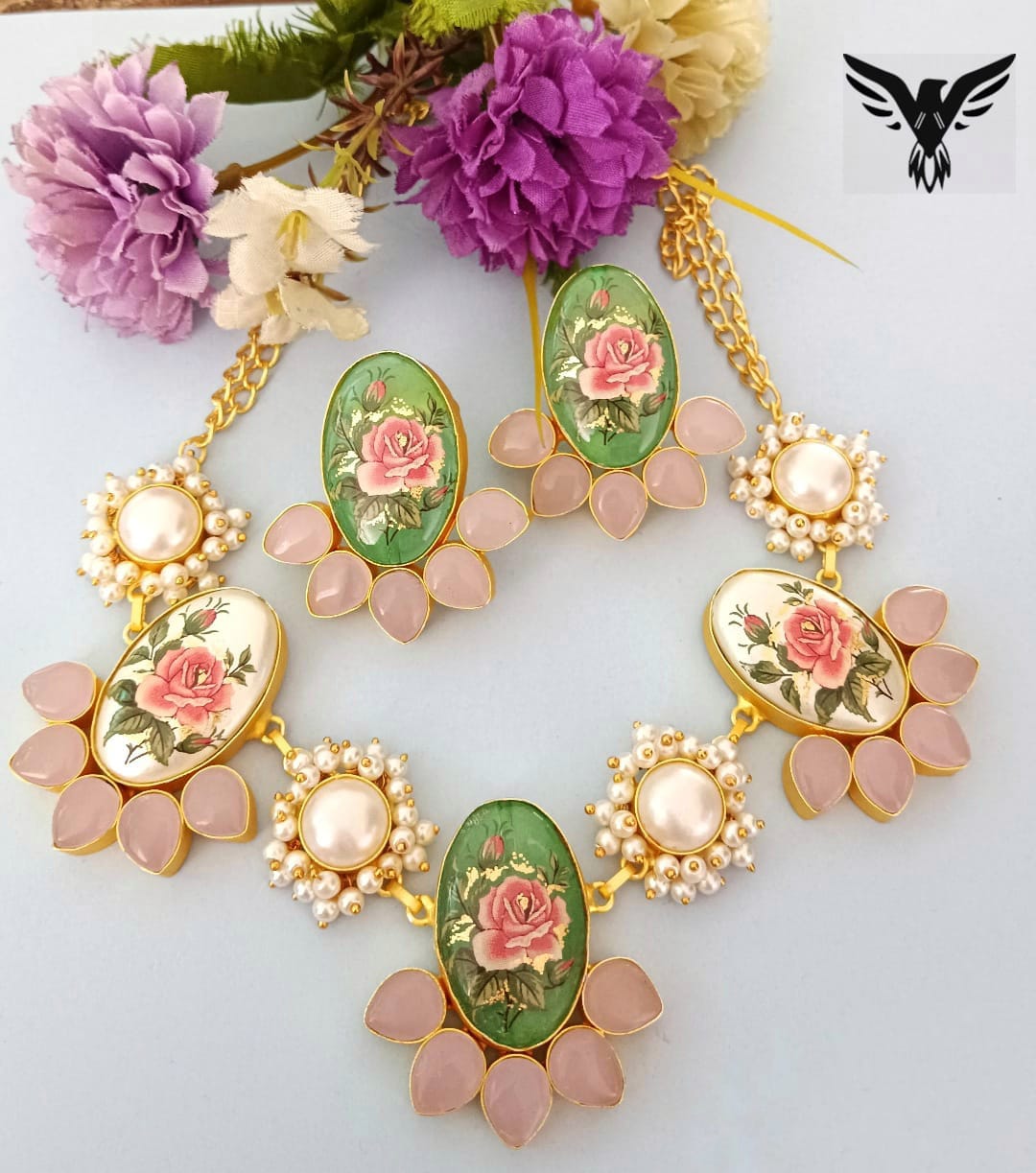 Senorita necklace in hues of pastels