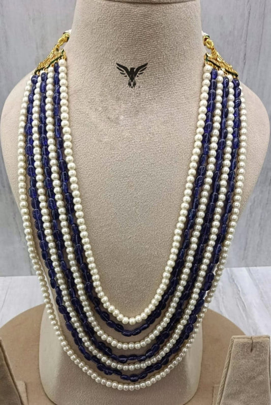 Satlada pearl and sapphire natural beads for women