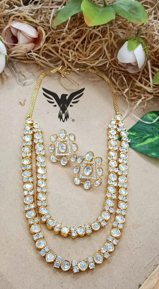 Nita Kundan Chain Necklace With Beautiful Studs