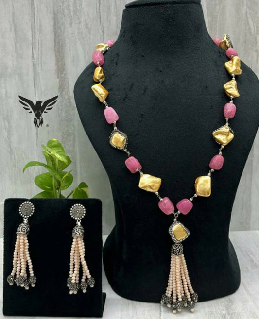 Vaishali Mala From Jaipur House In Yellow And Pink