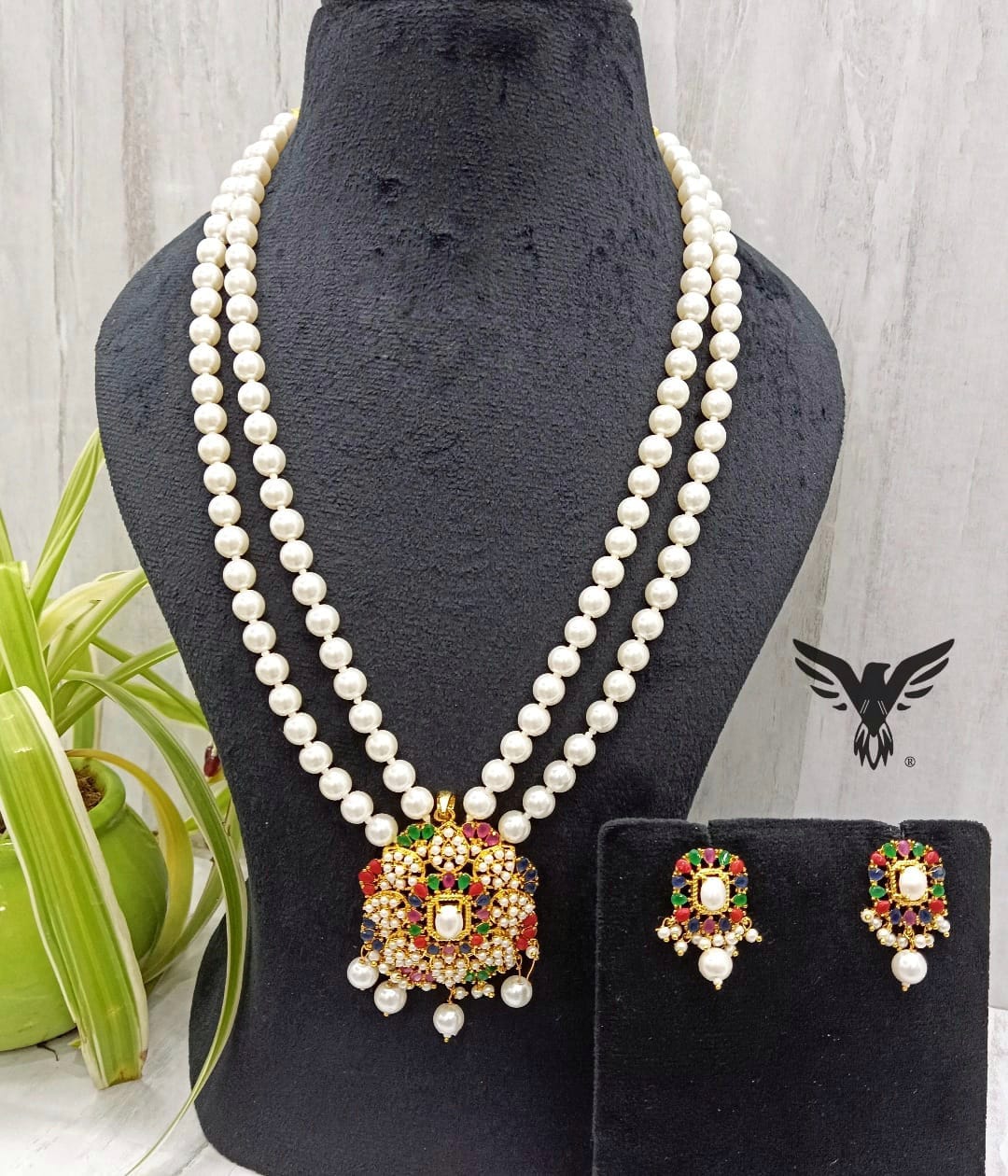 Rahini Fresh water pearl Necklace In Multi Colored