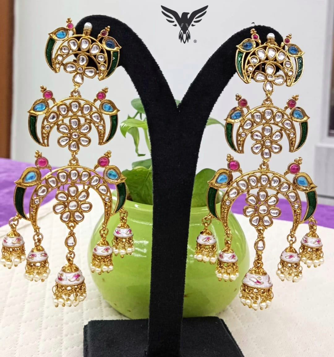 khoobsurat kundan earrings for women