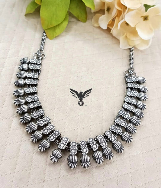 Kashvi Silver Look Alike Choker For Women