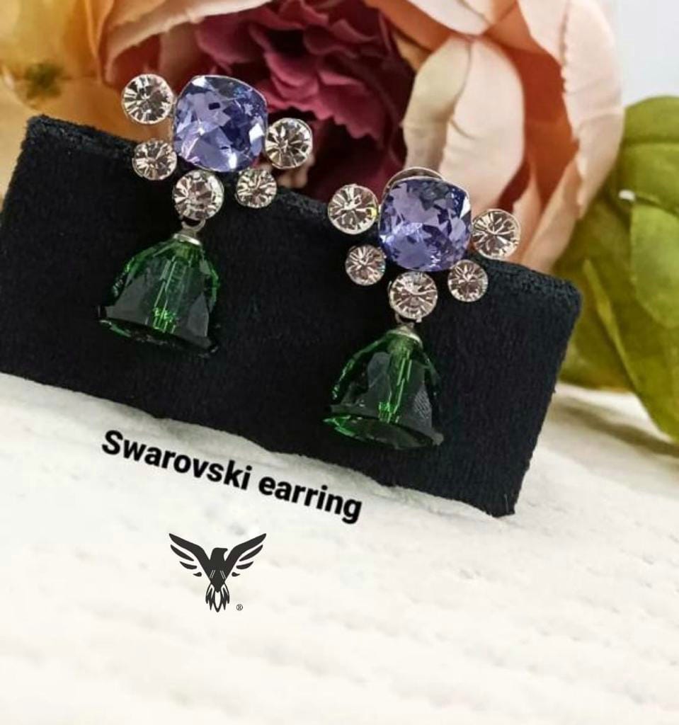 Ishvi Swarovski Stone Earrings For Women