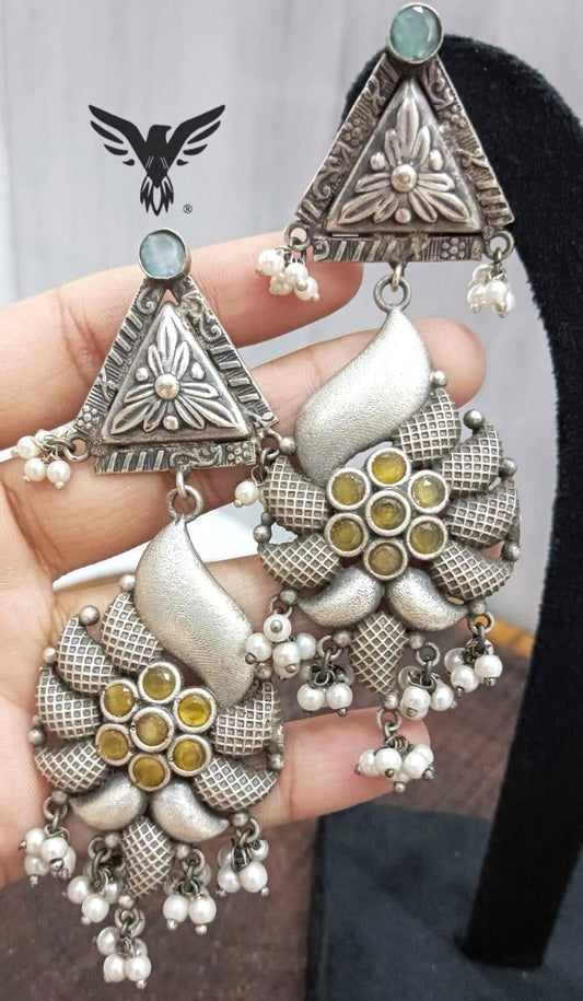 Chhavi Silver Look Alike Beautiful Earings For Women