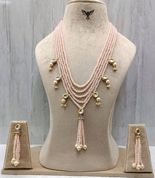 Denny Multi Layered Mala In Kundan For Women With Earings For Women