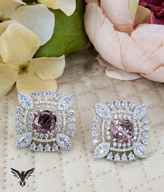 Alankrita Diamond Earings In Pink For Women