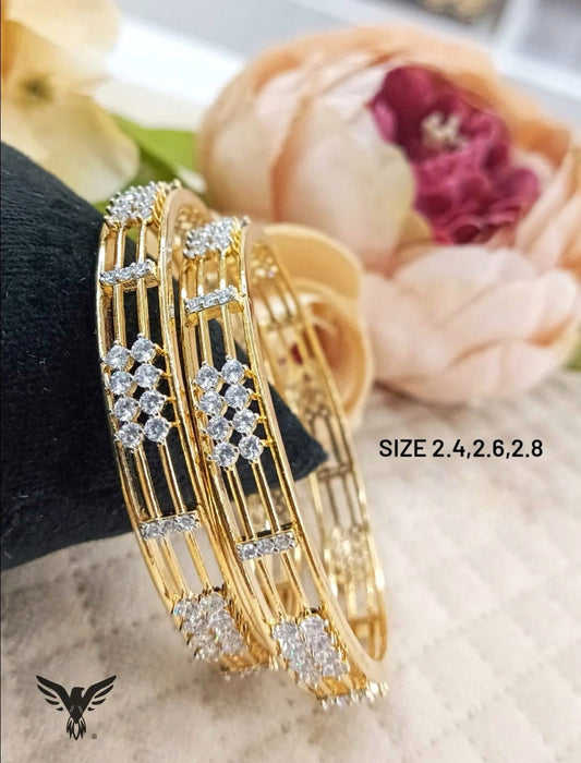 Ritu Gold Plated Diamond Bangles For Women