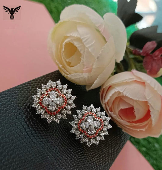 Vaibhavi Floral Diamond Earings For Women