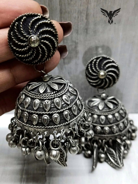 Mony Silver Look ALike Jhumki Earings For Women