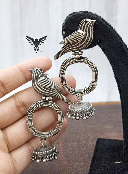 Panchhi Silver Look Alike Earings For Women