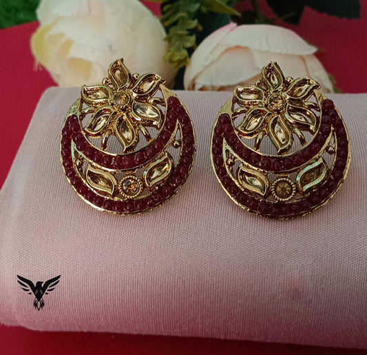 Anukriti Gold plated Kundan Studs For Women