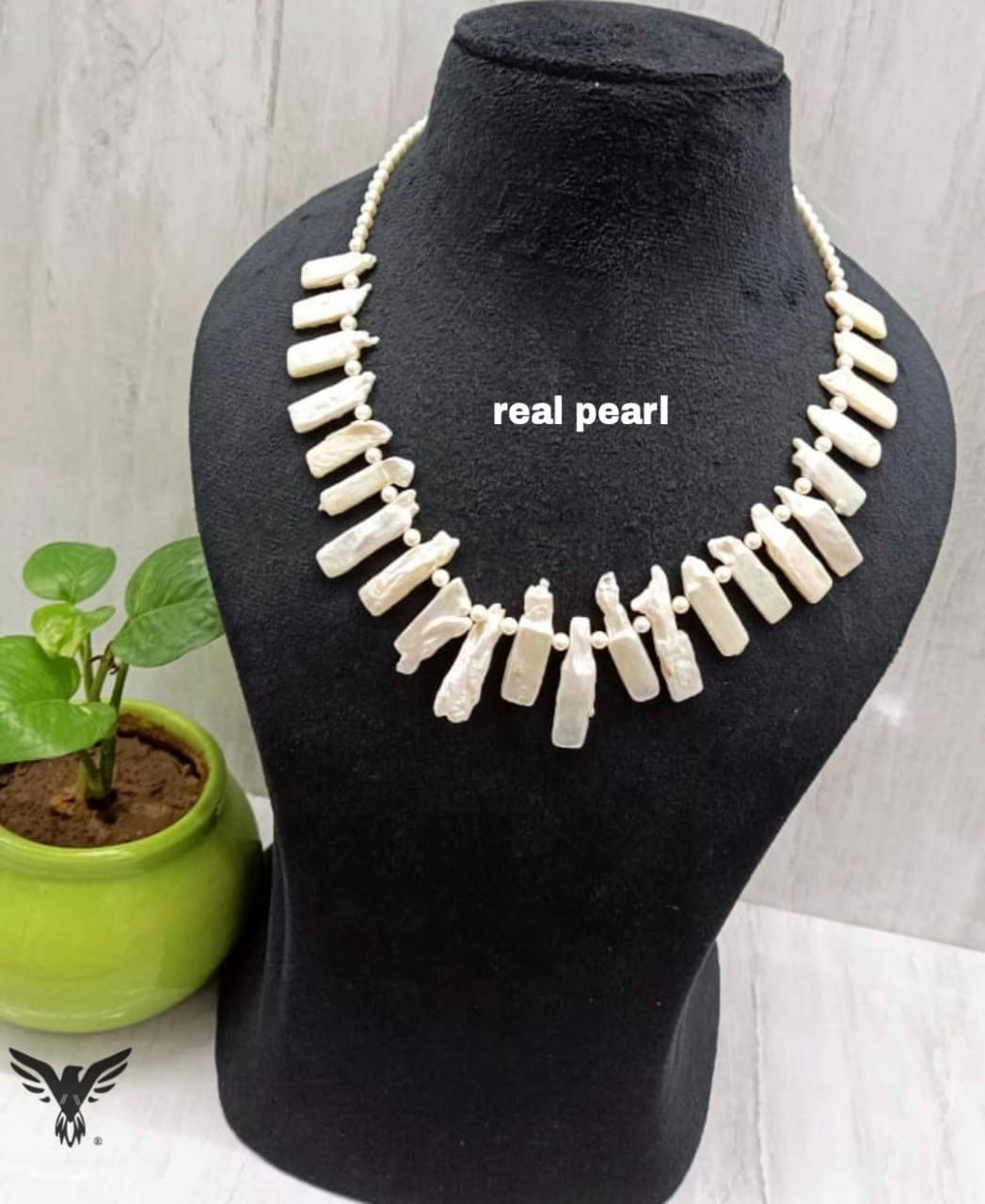 Chinmayi white Pearl Mala Necklace For Women