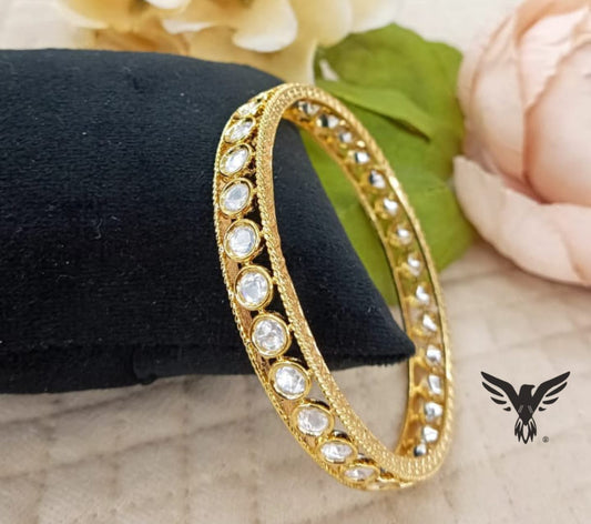 Rania gold plated polki bangles For Women