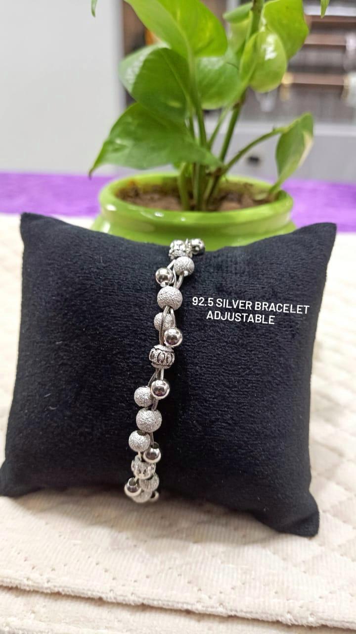 Mansvi 92.5 Sterling Silver Adjustable Bracelet For Women