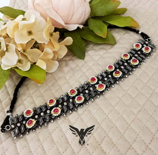 Nila sleek ruby choker For Women