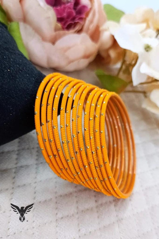 Triya Orange bangles For Women