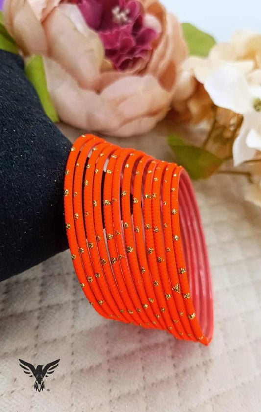 Triya Orange bangles For Women