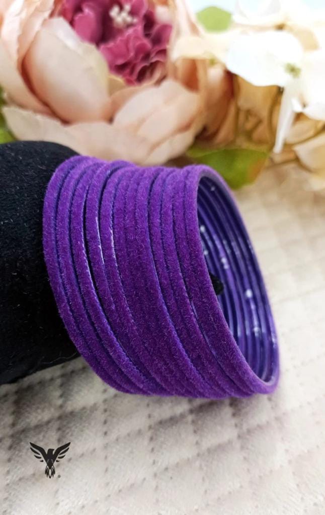 Vahini purple velvet bangles For Women