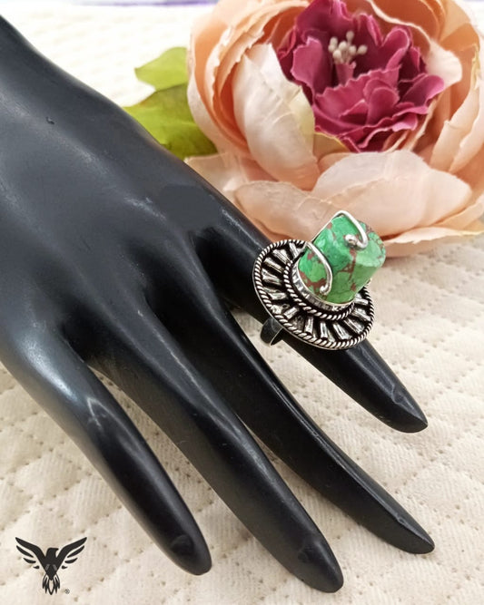 Green german adjustable rings