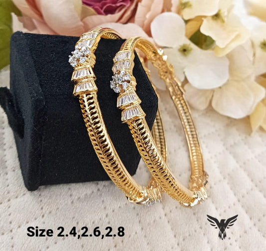 Ziana Diamond Gold Plated Bangles For Women