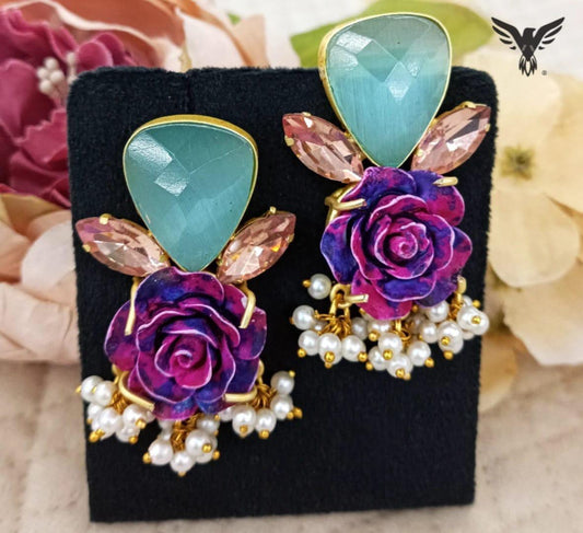 Rose Purple Duzy Earring