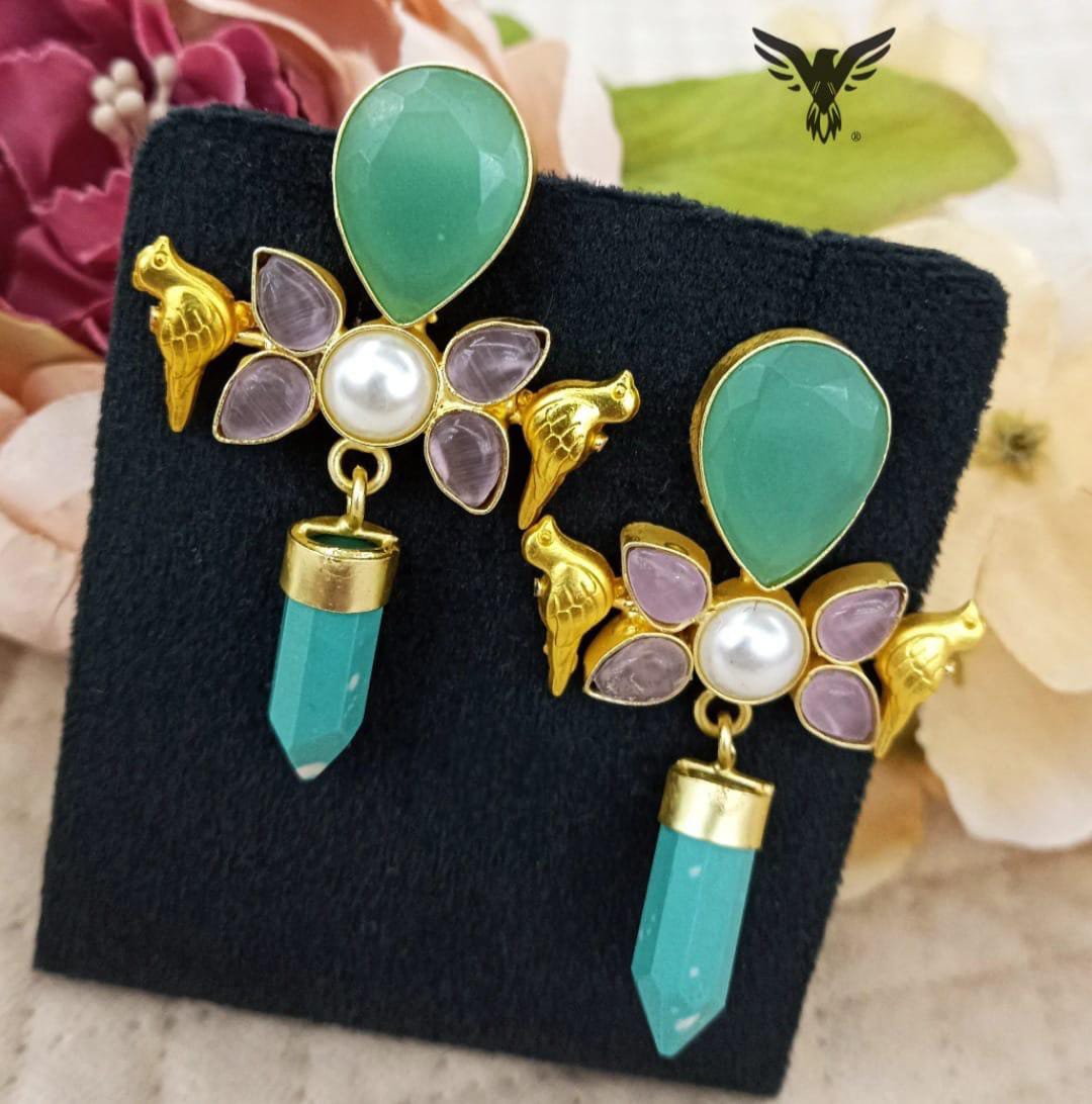 Ikshitam Mint Duzy Earring For Women