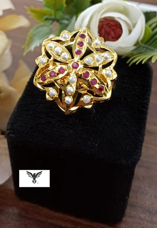 Kayra jadaoo Pink ring for women