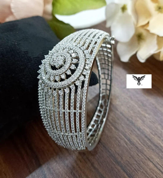 Noor Beautiful  Diamond Bracelet in Silver For Women