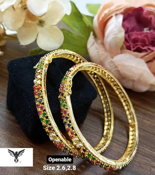 Harini bangles in multicolour pearl for women