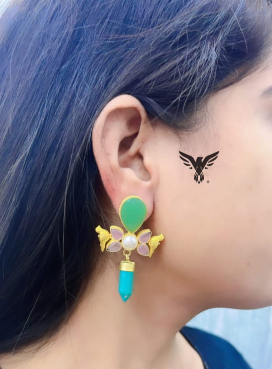 Ikshitam Mint Duzy Earring For Women