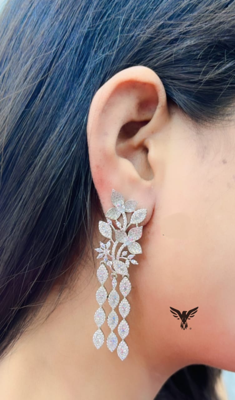 Saira Diamond Pink Earings For Women