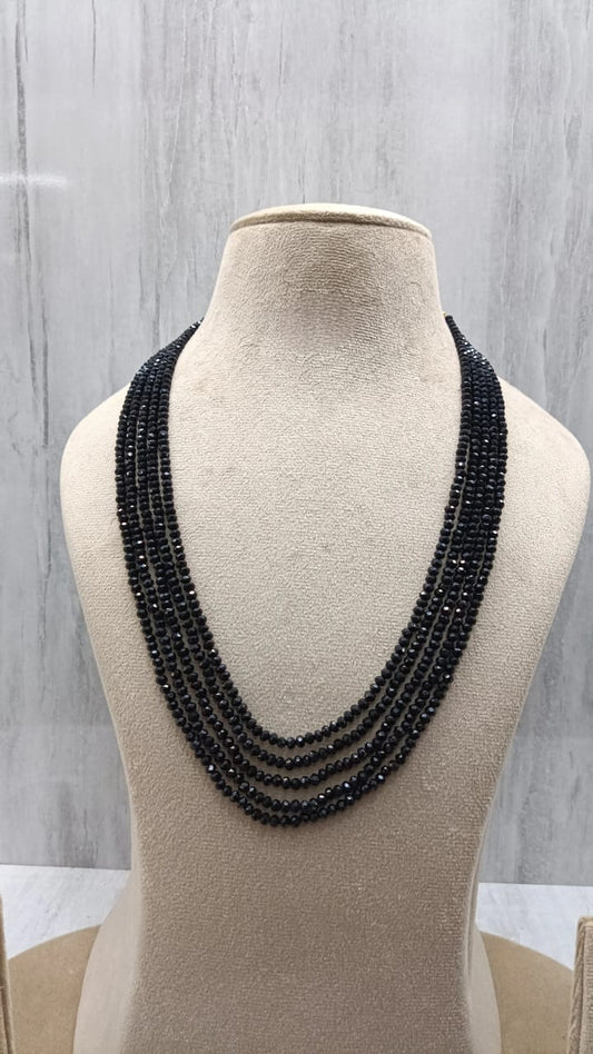 Five layered Black coloured mala from  for girls and women