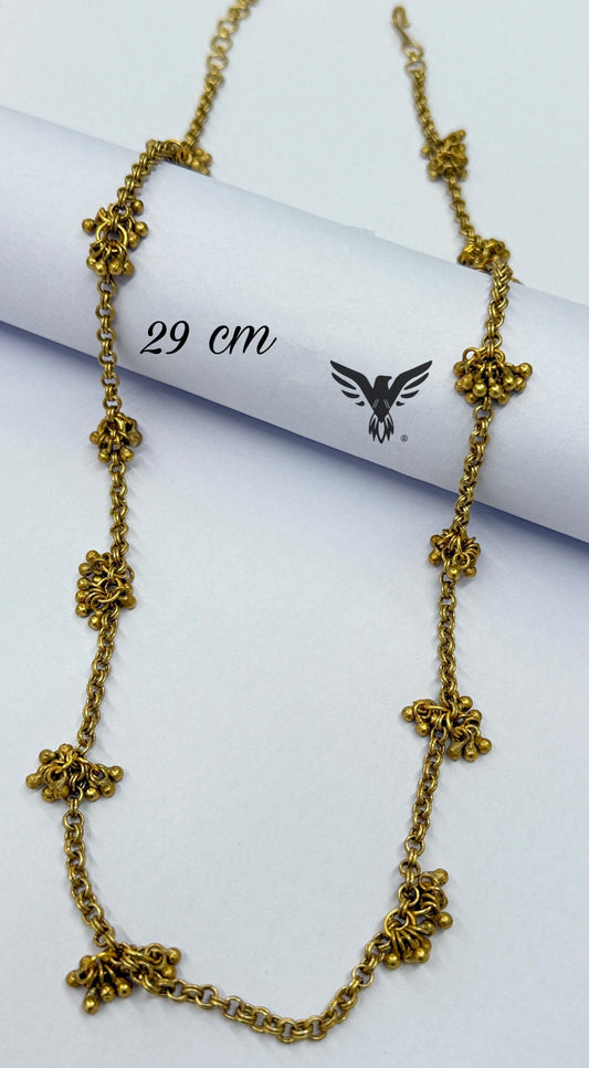 Brass gold plated with Clusters of Beads chain Daily wear use For Women And girls
