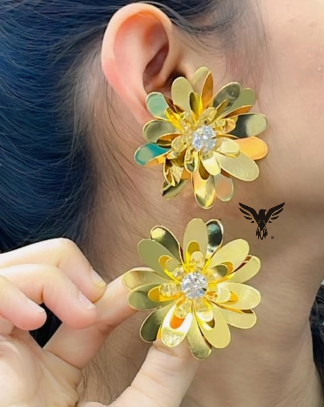WESTERN STYLISH BEAUTIFUL PRINCESS FLOWER EARRINGS