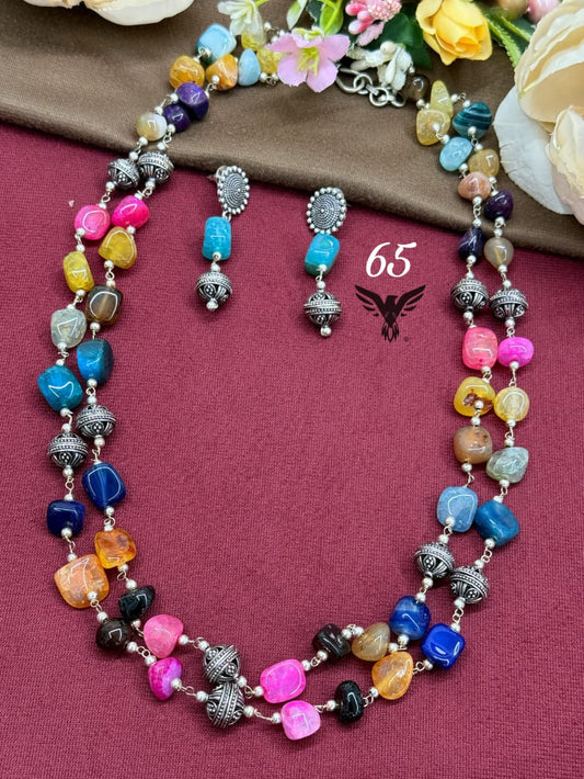 Double layered multicolour mala  for women