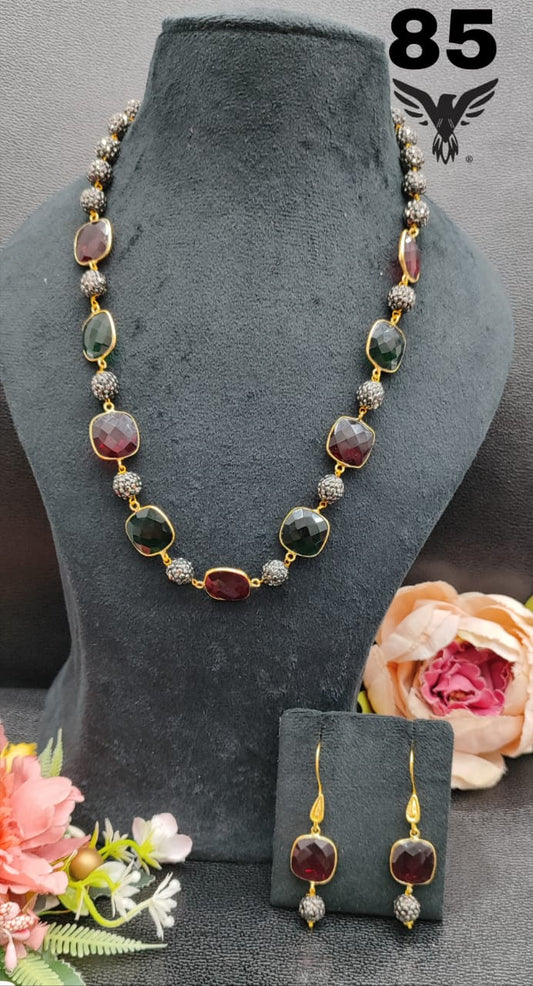 NATURAL STONES IN MULTI MALA FOR WOMEN